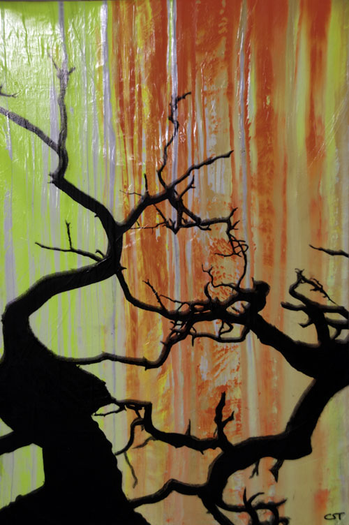 Acryl Mehrschicht Lagenverarbeitung mit Kunstdruck